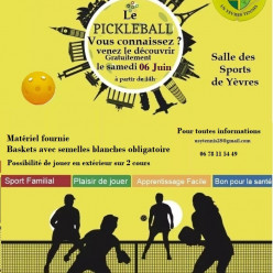 Journée découverte PICKLEBALL le 6 JUIN 14h00